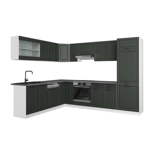 Vicco Cucina angolare completa Antracite casa di campagna/bianco 227 x 287 cm , PL Antracite