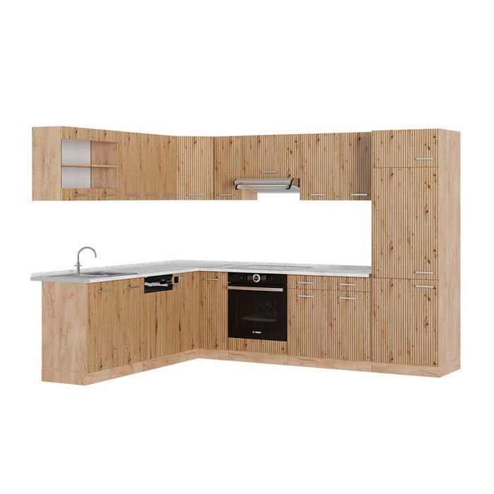 Vicco Cucina angolare completa Rovere artigianale/rovere Goldkraft 227 x 287 cm , PL Marmo