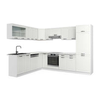 Vicco Cucina angolare completa Casa di campagna bianca/bianco 227 x 287 cm , PL Marmo
