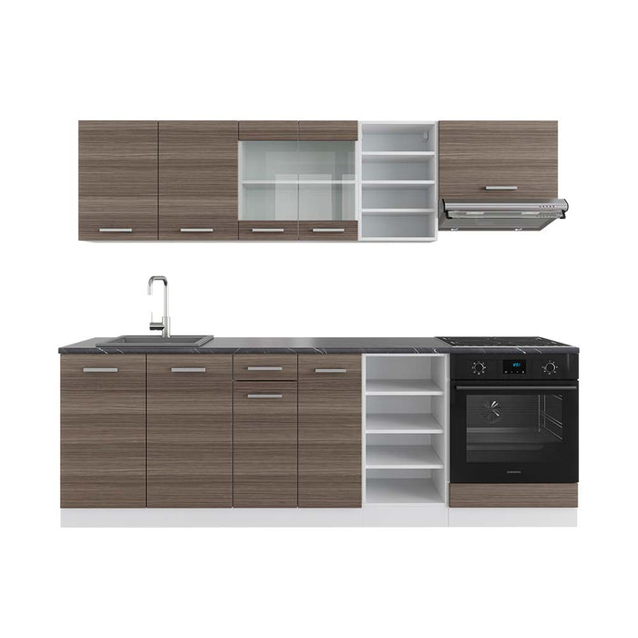 Vicco Cucina componibile Grigio prezioso/bianco 240 cm , PL Antracite