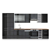 Vicco Cucina componibile Antracite lucido/bianco 355 cm , PL Rovere