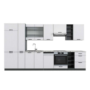 Vicco Cucina componibile Bianco casa di campagna/antracite 355 cm , PL Marmo