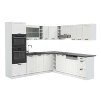 Vicco Cucina angolare completa Casa di campagna bianca/bianco 237 x 247 cm , PL Antracite
