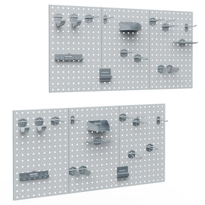 Vicco Armadio degli attrezzi Argento 144 x 1 cm Set di 2