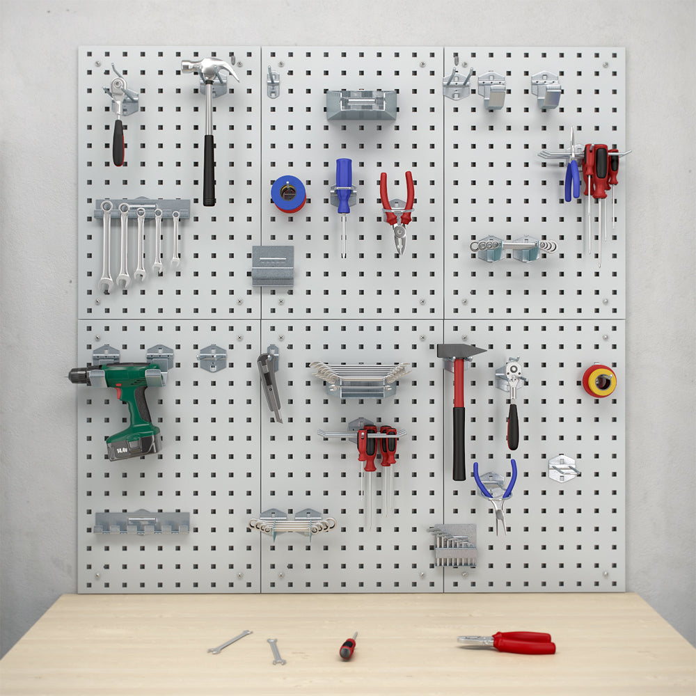 Vicco Armadio degli attrezzi Argento 144 x 1 cm Set di 2