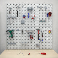 Vicco Armadio degli attrezzi Argento 144 x 1 cm Set di 2