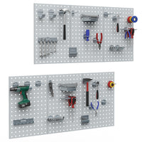 Vicco Armadio degli attrezzi Argento 144 x 1 cm Set di 2