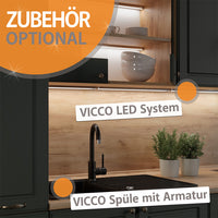 Vicco Cucina componibile Rovere artigianale/rovere Goldkraft 300 cm con armadio alto, PL Rovere