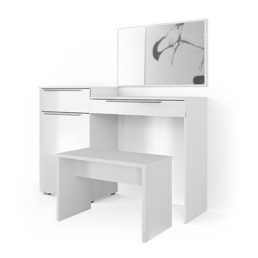 Vicco Tavolo da toeletta Bianco 135 cm con panca