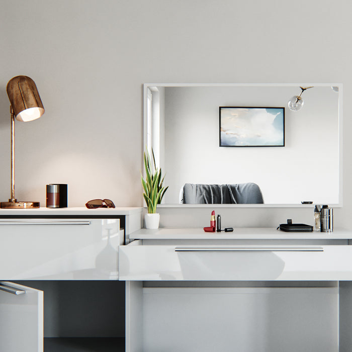 Vicco Tavolo da toeletta Bianco 135 cm con panca
