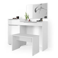 Vicco Tavolo da toeletta Bianco 135 cm con panca