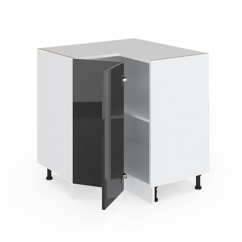 Vicco Mobile ad angolo cucina Antracite lucido 75.6 cm senza piano di lavoro