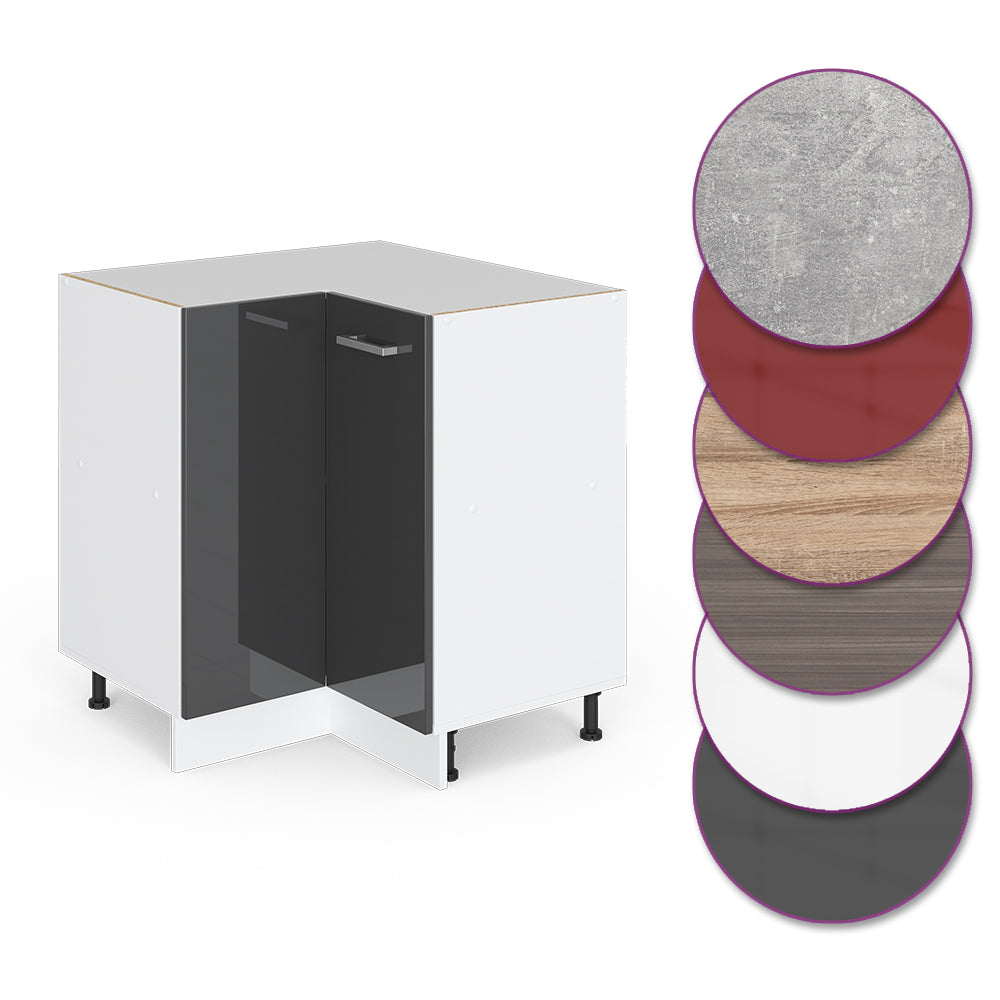 Vicco Mobile ad angolo cucina Antracite lucido 75.6 cm senza piano di lavoro