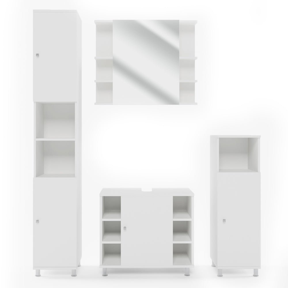 Vicco Set mobili bagno Bianco 4 parti