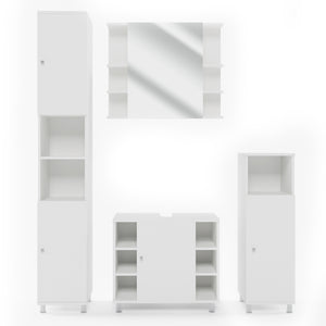 Vicco Set mobili bagno Bianco 4 parti