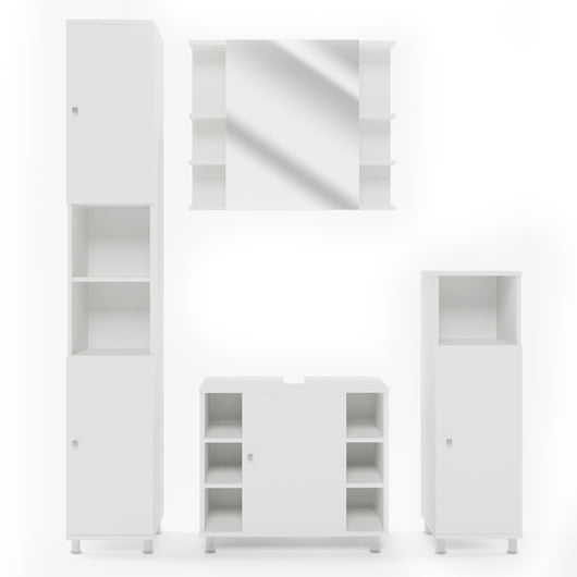 Vicco Set mobili bagno Bianco 4 parti