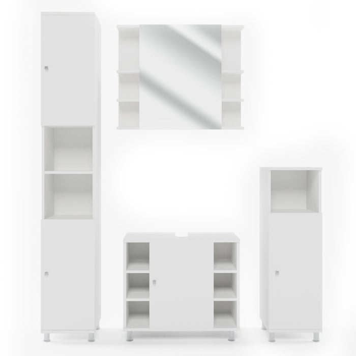 Vicco Set mobili bagno Bianco 4 parti