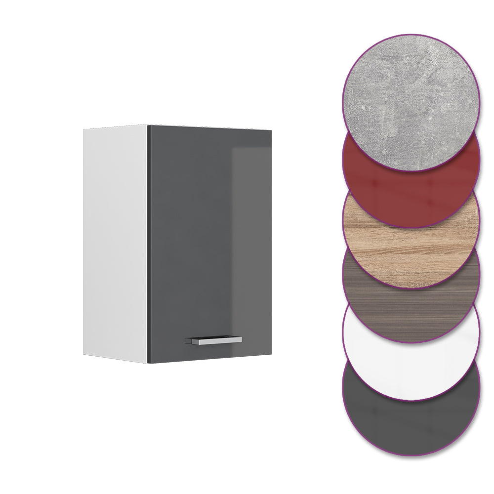 Vicco Pensile da cucina Antracite lucido 40 cm