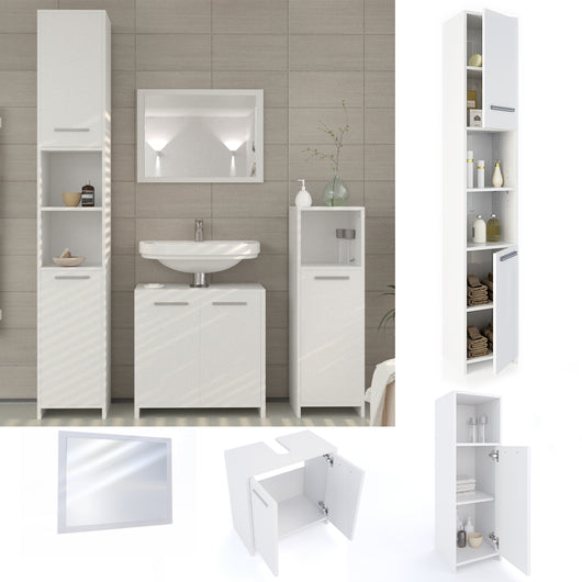 Vicco Set mobili bagno Bianco 4 parti