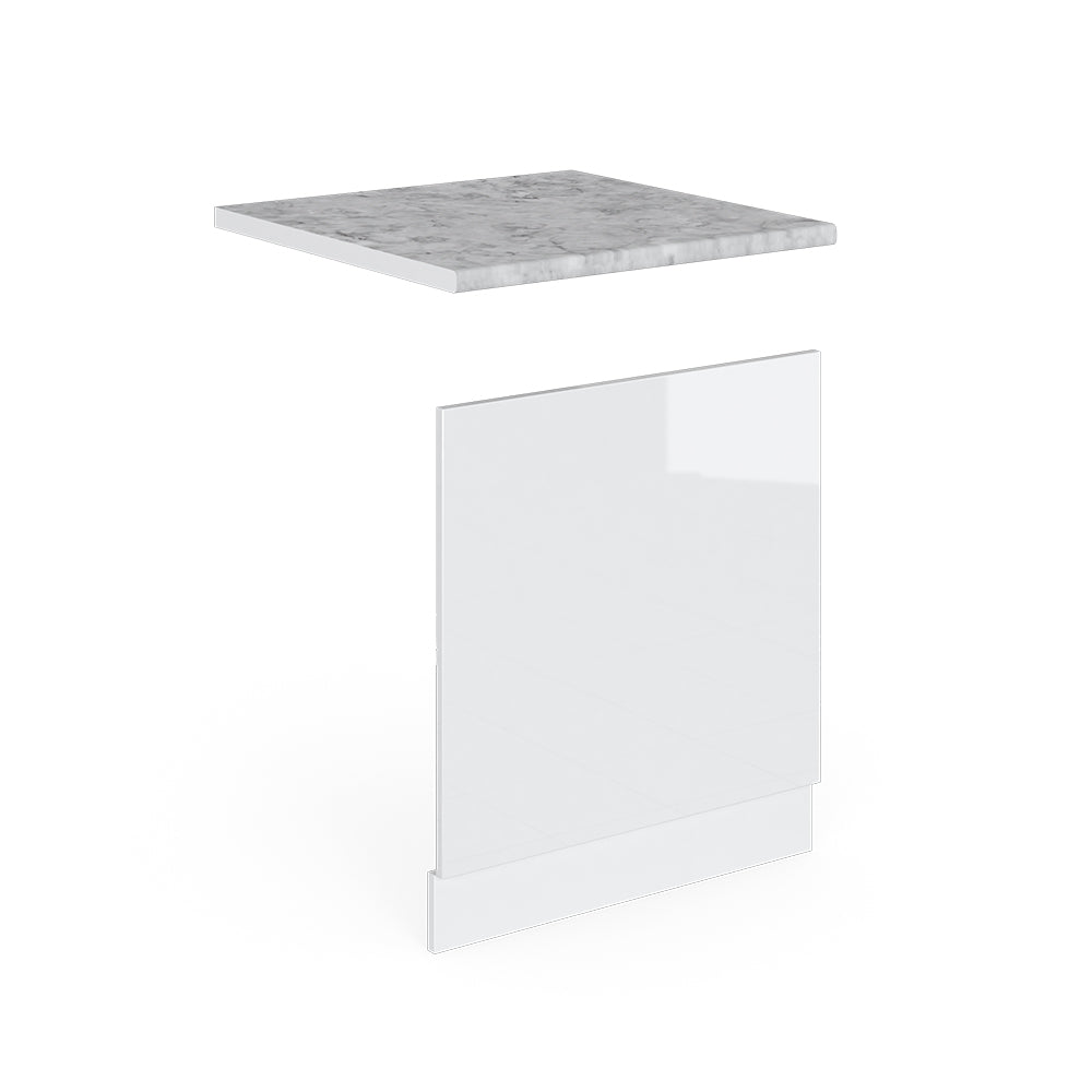 Vicco Pannello frontale Bianco lucido 60 cm , PL Marmo