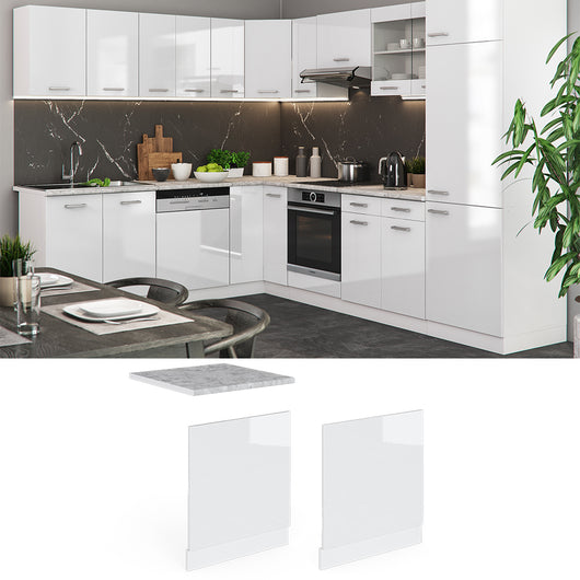 Vicco Pannello frontale Bianco lucido 60 cm , PL Antracite