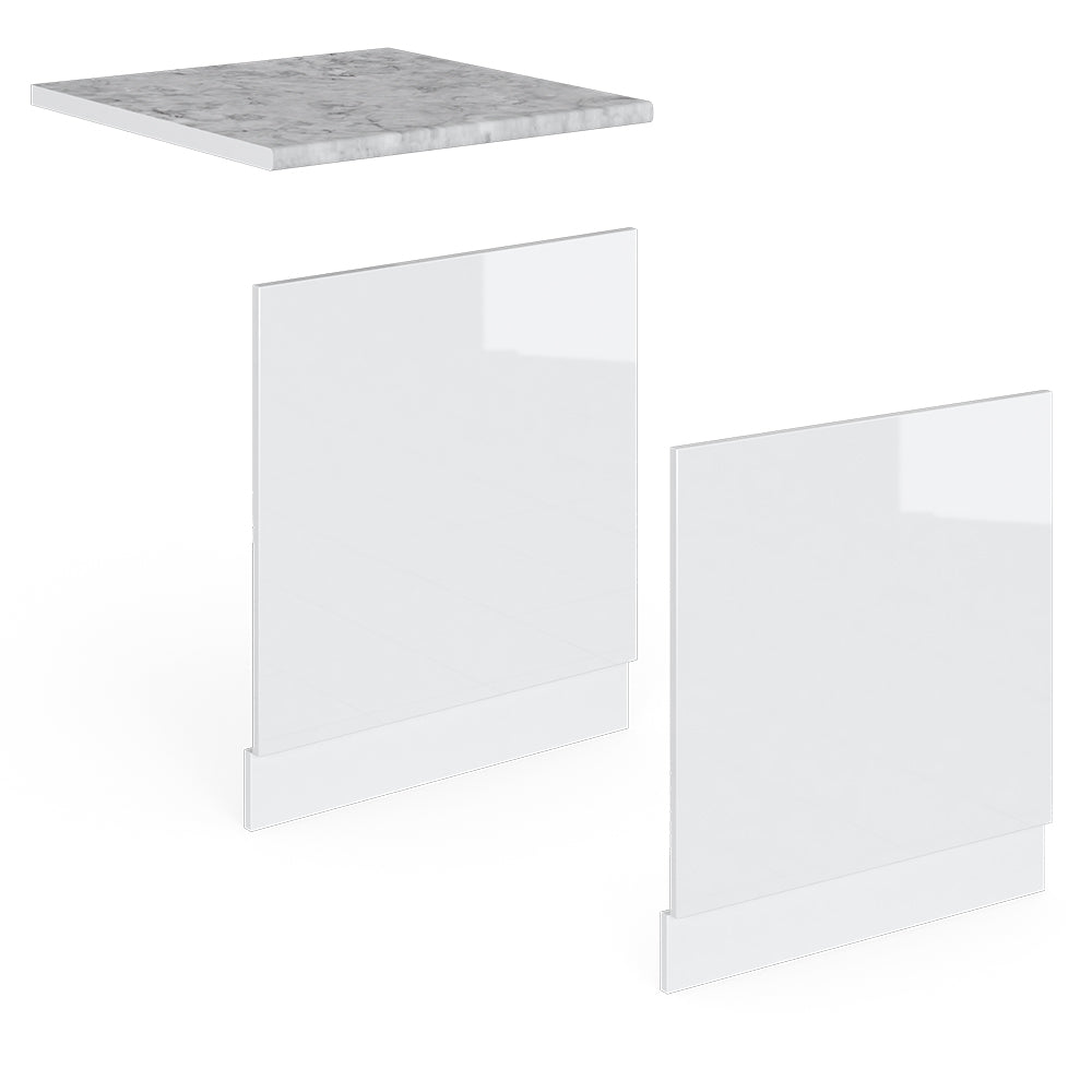 Vicco Pannello frontale Bianco lucido 60 cm , PL Marmo