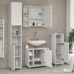 Vicco Set mobili bagno Bianco 4 parti