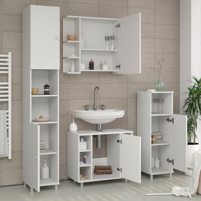 Vicco Set mobili bagno Bianco 4 parti
