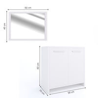 Vicco Set mobili bagno Bianco 2 parti