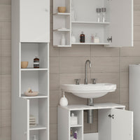 Vicco Set mobili bagno Bianco 3 parti, con colonna