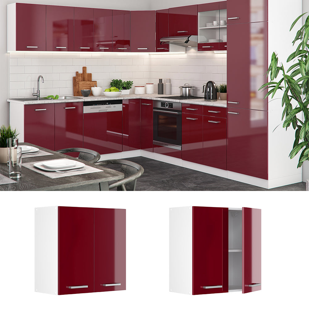 Vicco Pensile da cucina Rosso lucido 60 cm