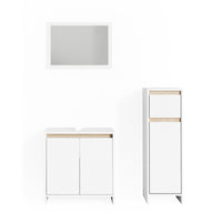 Vicco Set mobili bagno Bianco/Sonoma 3 parti