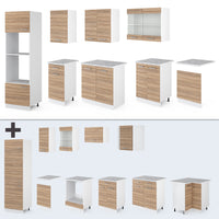 Vicco Cucina componibile Sonoma 300 cm con armadio alto, senza piano di lavoro