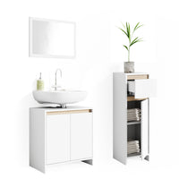 Vicco Set mobili bagno Bianco/Sonoma 3 parti