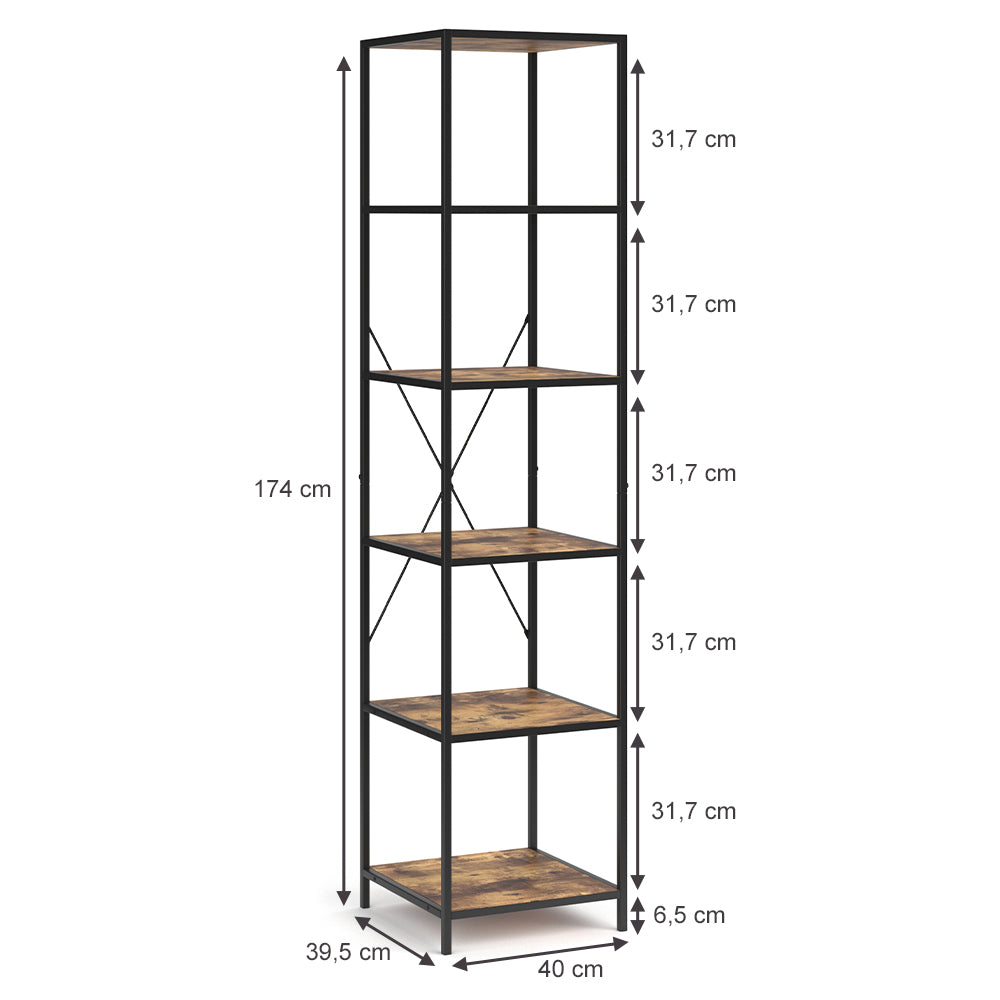 Vicco Divisorio per ambienti Legno antico 40 x 174 cm Set di 2