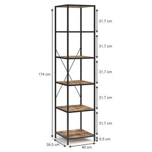 Vicco Divisorio per ambienti Legno antico 40 x 174 cm Set di 2