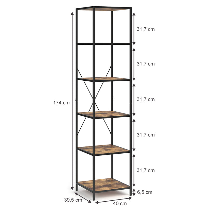 Vicco Divisorio per ambienti Legno antico 40 x 174 cm Set di 2
