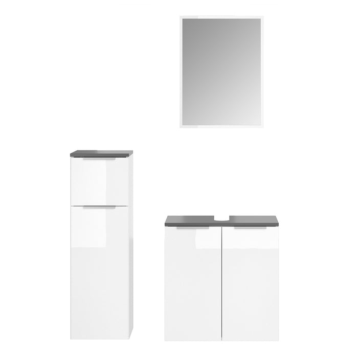 Vicco Set mobili bagno Bianco 3 parti