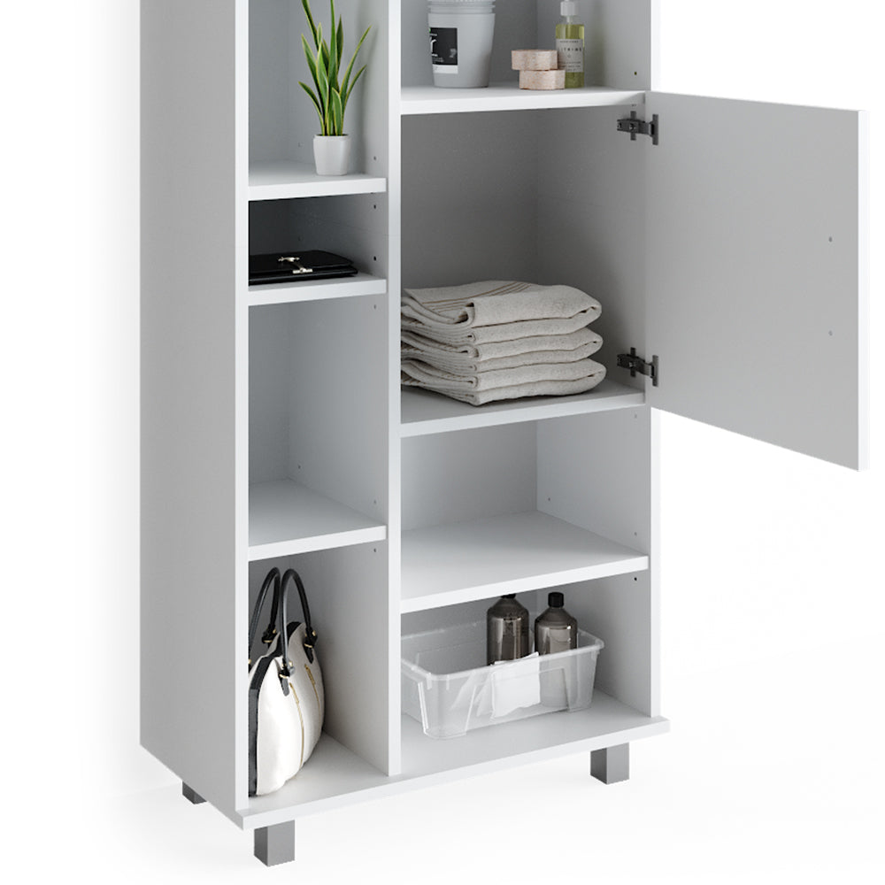 Vicco Set mobili bagno Bianco 4 parti, con armadio alto