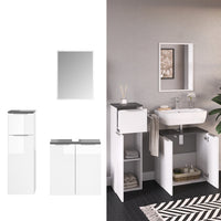 Vicco Set mobili bagno Bianco 3 parti