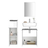 Vicco Set mobili bagno Bianco 3 parti