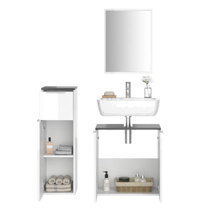 Vicco Set mobili bagno Bianco 3 parti