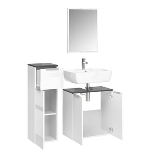Vicco Set mobili bagno Bianco 3 parti