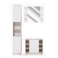 Vicco Set mobili bagno Sonoma 3 parti, con colonna