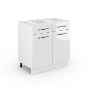 Vicco Cassettiera da bagno Bianco lucido 80 x 82 cm senza piano di lavoro