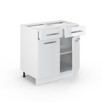 Vicco Mobiletto base per cucina Bianco lucido 80 cm , PL Marmo