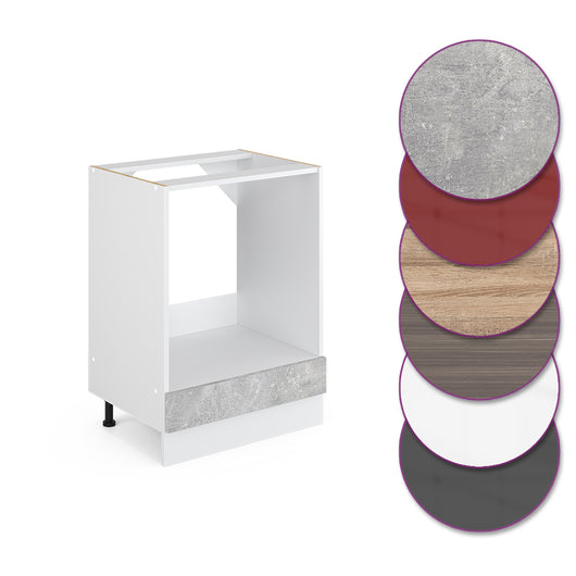 Vicco Mobile per forno da incasso Calcestruzzo 60 cm , PL Rovere