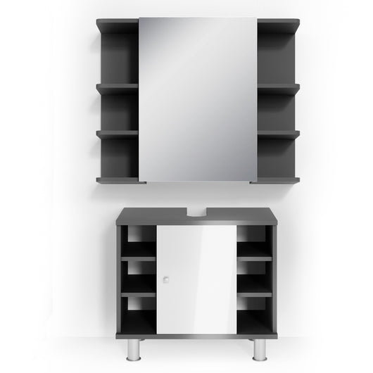 Vicco Set mobili bagno Antracite 2 parti
