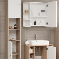 Vicco Set di mobili da bagno Sonoma/Bianco 4 parti