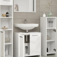 Vicco Set mobili bagno Bianco lucido 2 parti